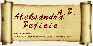 Aleksandra Pejičić vizit kartica